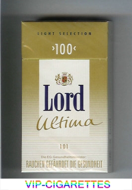 Lord Ultima 101 100s Light Selection cigarettes hard box