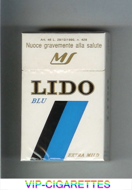 Lido Blu Extra Mild cigarettes hard box