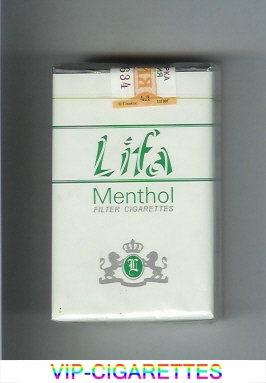 Lifa Menthol white cigarettes soft box