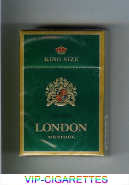 London Menthol King Size cigarettes hard box