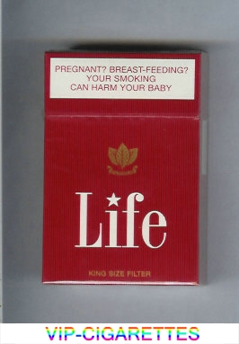 Life Filter red cigarettes hard box