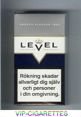 Level Smooth Flavour 100s cigarettes hard box