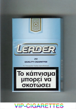 Leader light and blue Cigarettes hard box