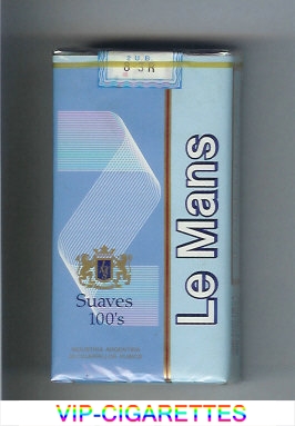 Le Mans Suaves 100s blue and light blue Cigarettes soft box