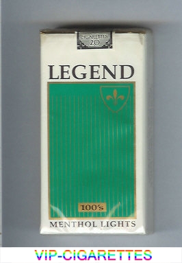 Legend Menthol Lights 100s cigarettes soft box