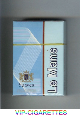 Le Mans Suaves blue and light blue Cigarettes hard box