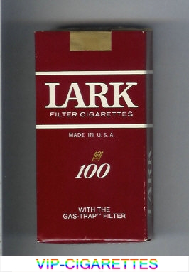 Lark Filter Cigarettes 100s With the Gas-Trap Filter red soft box