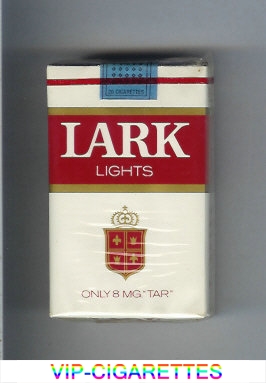 Lark Lights white and red Cigarettes soft box