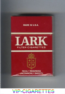 Lark Filter Cigarettes Richly Rewarding red hard box