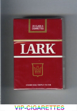 Lark Charcoal Triple Filter red cigarettes hard box