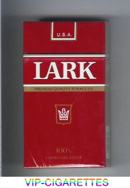 Lark Premium Quality Tobaccos 100s Charcoal Filter red cigarettes hard box