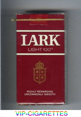 Lark Light 100s Richly Rewarding red Cigarettes soft box