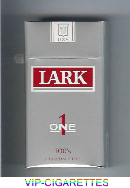 Lark 1 One 100s Charcoal Filter grey and red cigarettes hard box