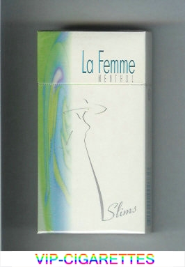 La Femme Slims Menthol 100s cigarettes hard box