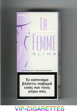 La Femme Slims 100s white and light pink cigarettes hard box