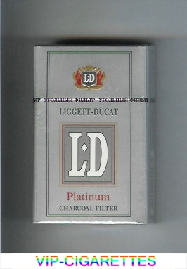 LD Liggett-Ducat Platinum silver cigarettes hard box
