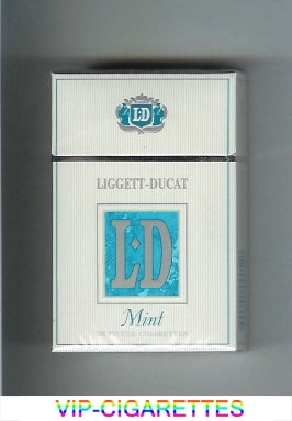 LD Liggett-Ducat Mint white and green cigarettes hard box