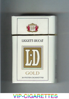 LD Liggett-Ducat Gold white and gold cigarettes hard box