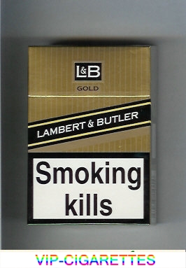 L&B Lambert and Butler Gold cigarettes hard box