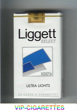 Liggett Select 100s Ultra Lights cigarettes soft box