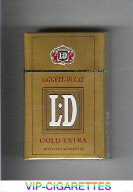 LD Liggett-Ducat Gold Extra gold cigarettes hard box