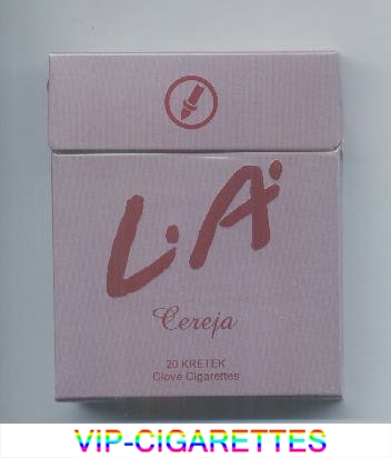 LA Cereja Cigarettes wide flat hard box