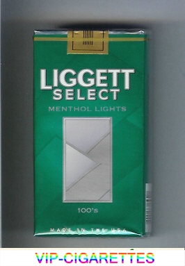 Liggett Select Menthol Lights 100s cigarettes soft box