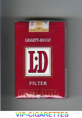 LD Liggett-Ducat Filter red and white cigarettes soft box