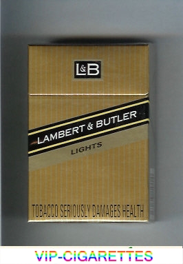 L&B Lambert and Butler Lights cigarettes hard box