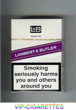 L&B Lambert and Butler White cigarettes hard box
