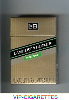 L&B Lambert and Butler Menthol cigarettes hard box