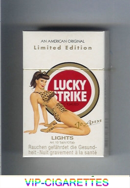 Lucky Strike Lights Jo-Ann cigarettes hard box