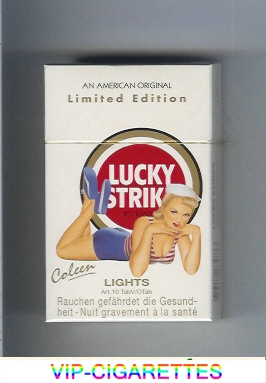 Lucky Strike Lights Coleen cigarettes hard box