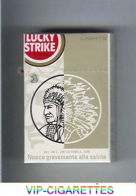 Lucky Strike Lights cigarettes hard box