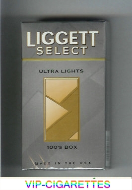 Liggett Select Ultra Lights 100s Box cigarettes hard box