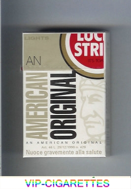 Lucky Strike Lights An American Original cigarettes hard box