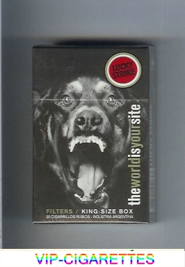 Lucky Strike TheWorldIsYourSite Filters King Size Box hard box cigarettes