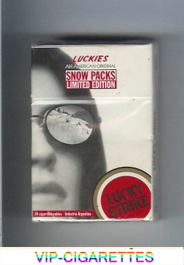 Lucky Strike Luckies Snow Packs Limited Edition cigarettes hard box