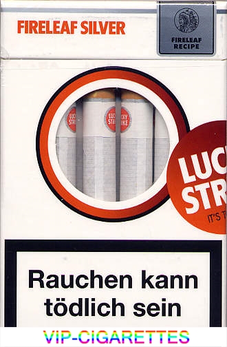 Lucky Strike Fireleaf Silver cigarettes hard box