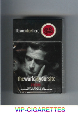 Lucky Strike FlavorChickHereTheWorldIs Filters cigarettes hard box