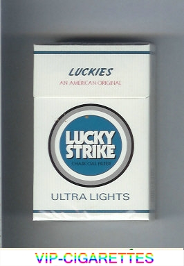 Lucky Strike Luckies An American Original Ultra Lights cigarettes hard box