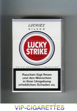 Lucky Strike Luckies Silver Lights cigarettes hard box