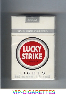 Lucky Strike Lights white cigarettes hard box