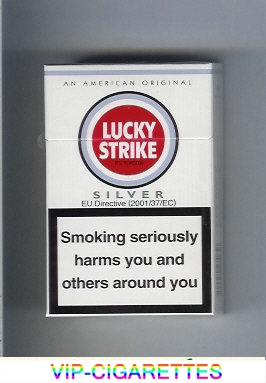 Lucky Strike Silver Lights cigarettes hard box