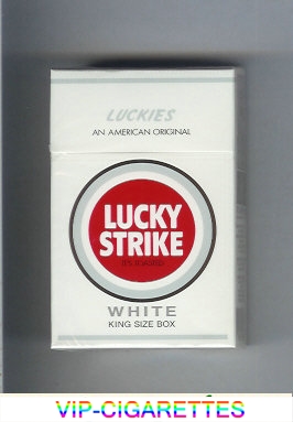 Lucky Strike Luckies An American Original White cigarettes hard box