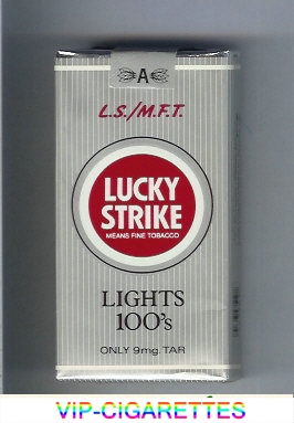 Lucky Strike Lights 100s L.S.M.F.T. cigarettes soft box