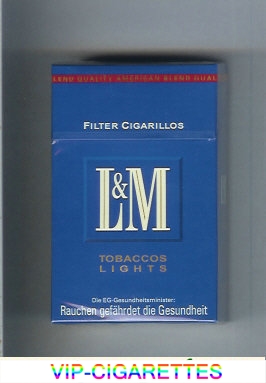 L&M Tobaccos Lights Filter Cigarillos cigarettes hard box