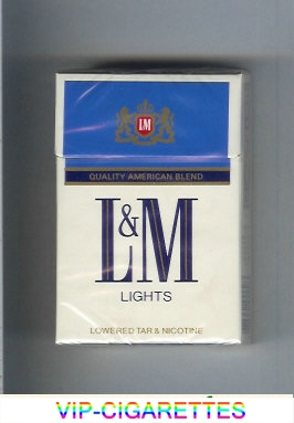 L&M Quality American Blend Lights blue Lights cigarettes hard box