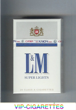 L&M Rich Mellow Distinctively Smooth Super Lights cigarettes hard box