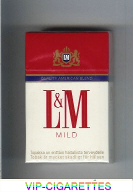 L&M Quality American Blend Mild cigarettes hard box